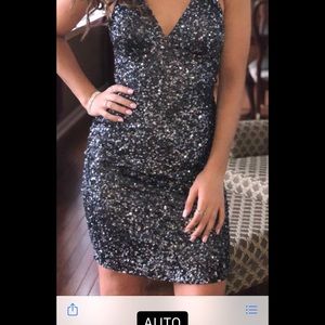 Scala short sequin prom dress style 48782